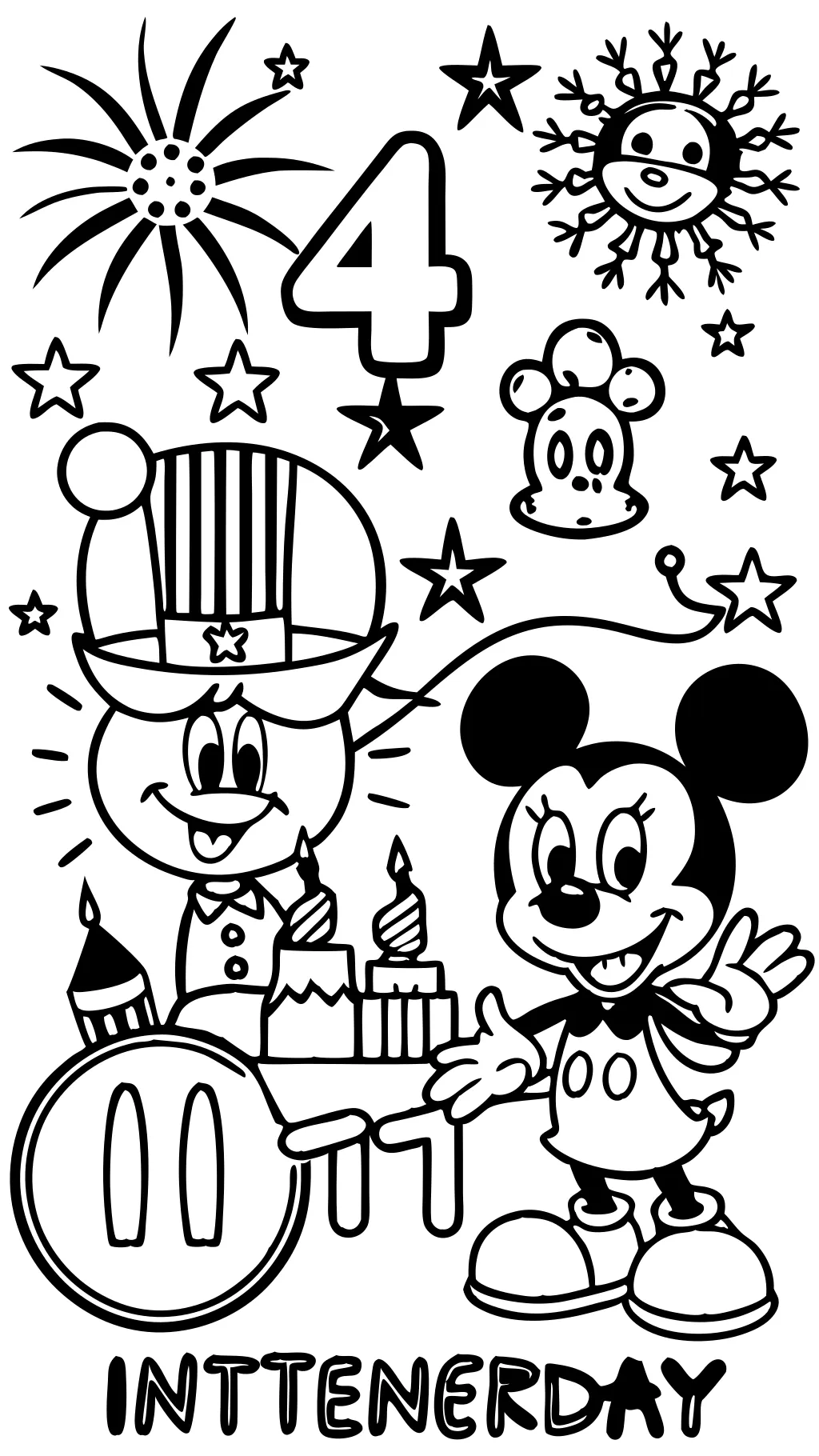 disney 4th of july coloring pages